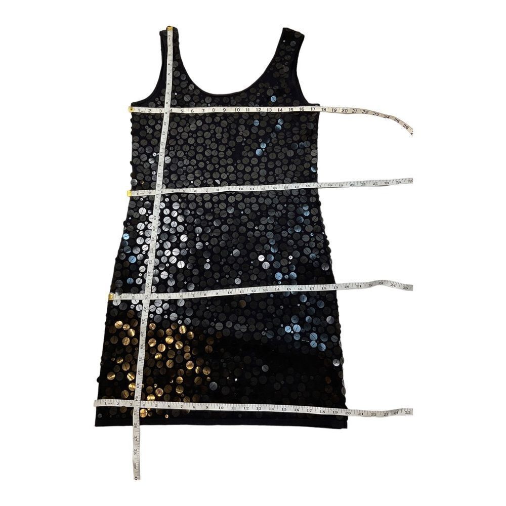 Worthington Women’s Black Sleeveless Sequin Knee Length Dress Size M. - Picture 15 of 16